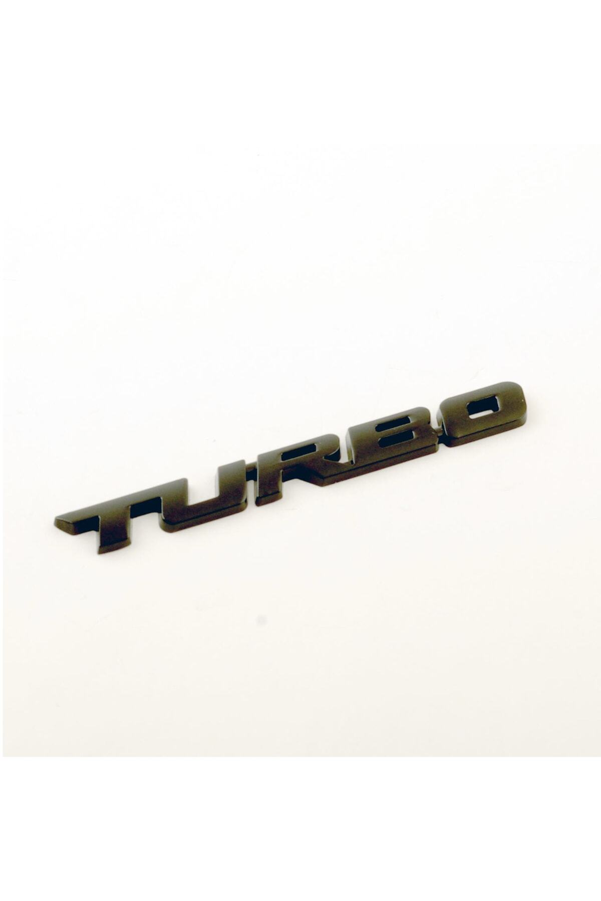 Techmaster Turbo Metal Siyah Amblem Dekoratif Paslanmaz
