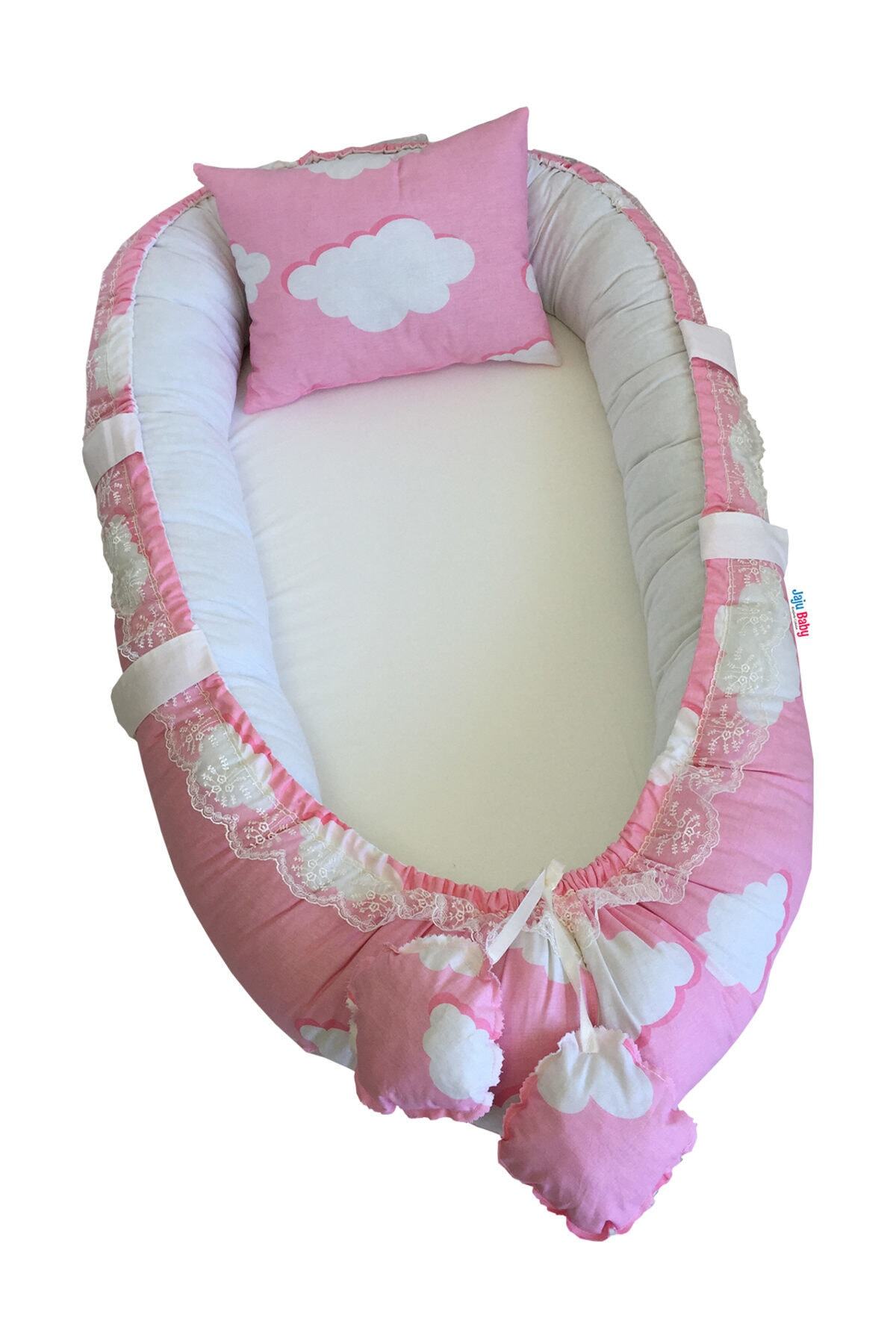 Jaju Baby Pembe Bulutlu Ortopedik Lüx Baby Nest
