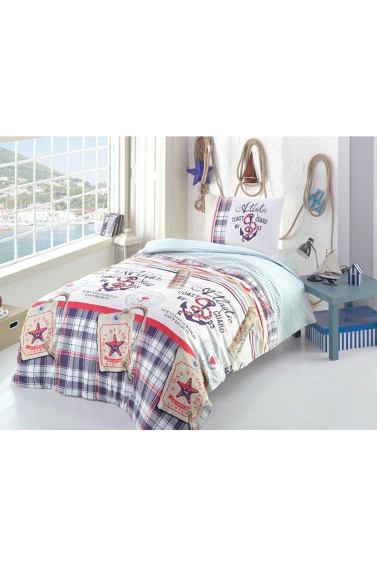 Altinbasak Ranforce Exclusive Tek Kisilik Nevresim Takimi Atlantic Mavi Fiyati Yorumlari Trendyol