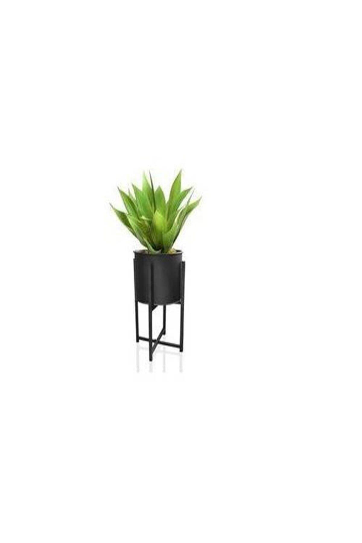 İthal Metal Siyah Dekoratif Ayaklı Saksı,ferforje Ayaklı Küçük Boy 28x26 cm.