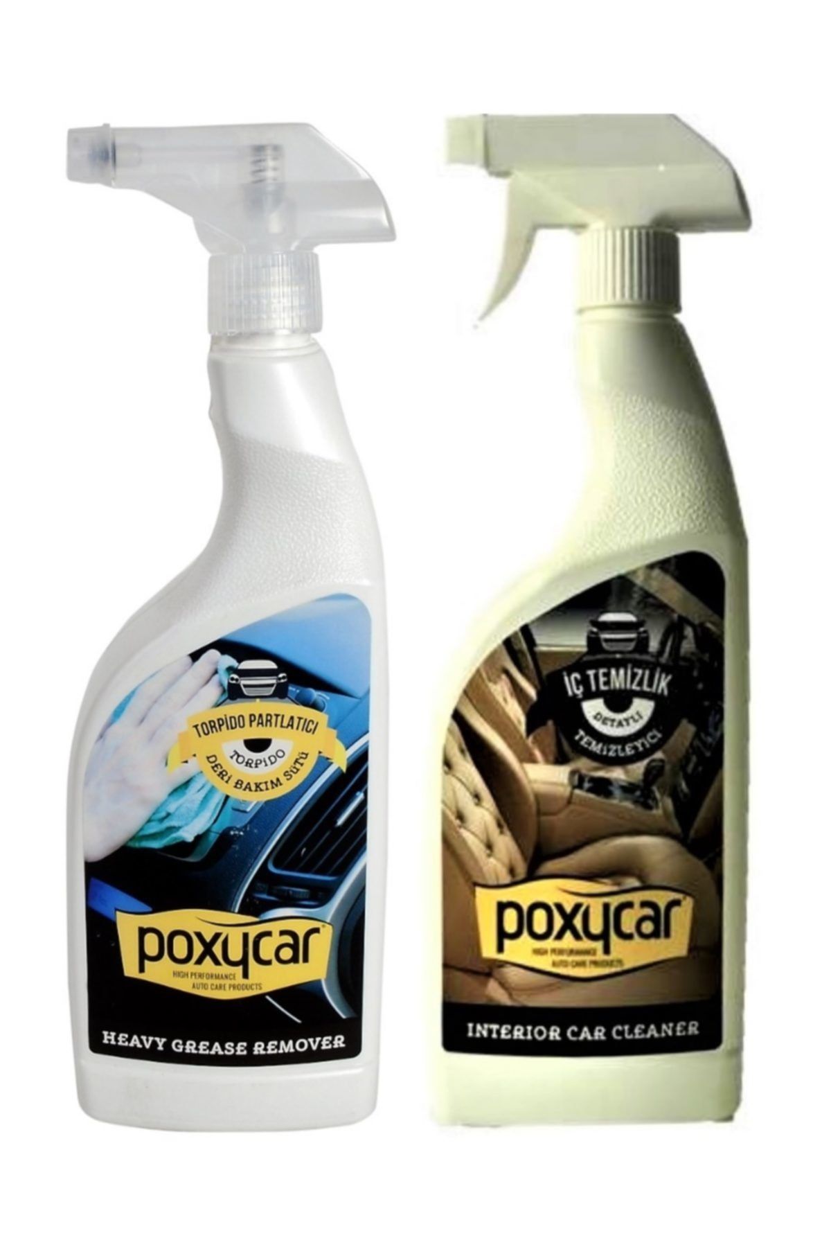 Poxy Car Detaylı Iç Temizleyici 800 ml &car Torpido Parlatıcı 800 ml Set