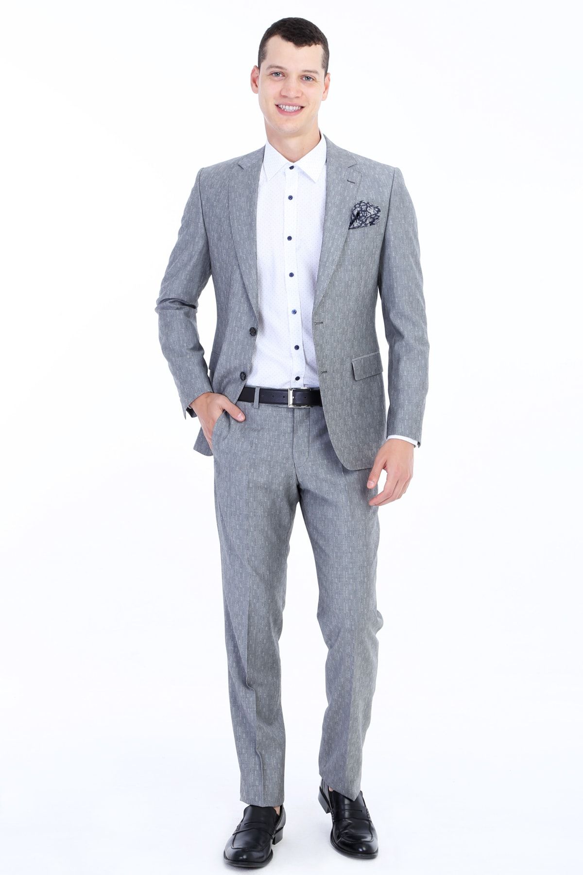 Kiğılı Regular Fit Yünlü Çizgili Takım Elbise