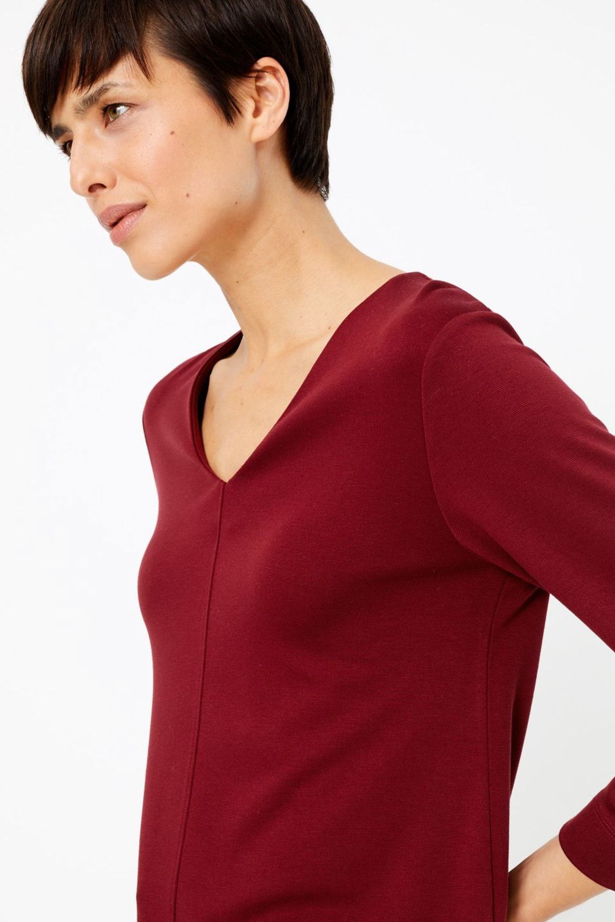 Marks & Spencer Kadın Mor 3/4 Kollu Tunik T41007428