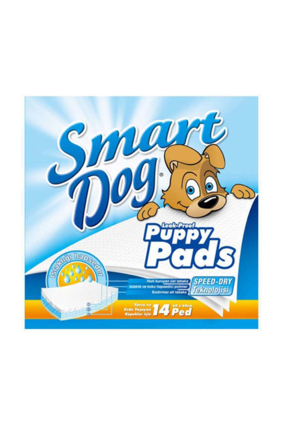 Smart Dog Puppy Pads Köpek Eğitim Pedi (60x60 Cm)-14 Adet