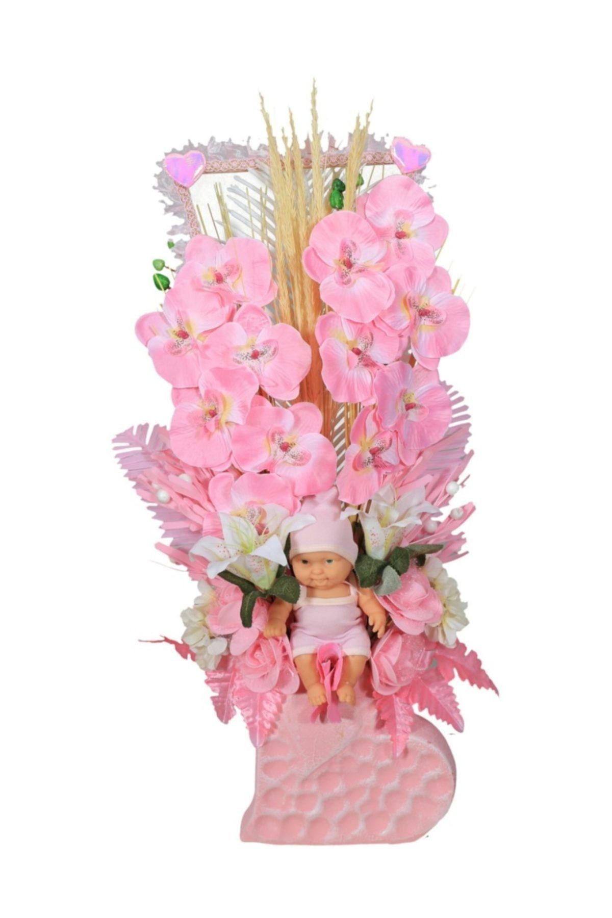 Bahat Hoşgeldin Bebek Kız Odası Yapay Bebek Çiçeği Büyük Boy