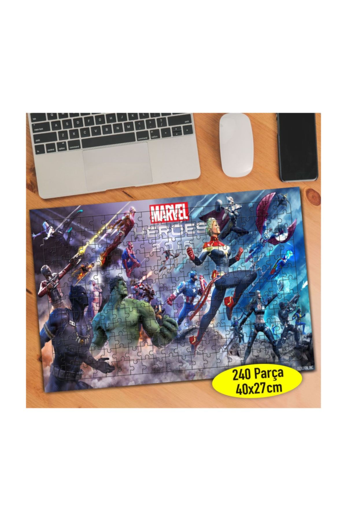 Asilmeydan Marvel Süper Güçlü Kahramanlar 240 Parça Puzzle Yapboz Tablo-1818 27x40,5cm