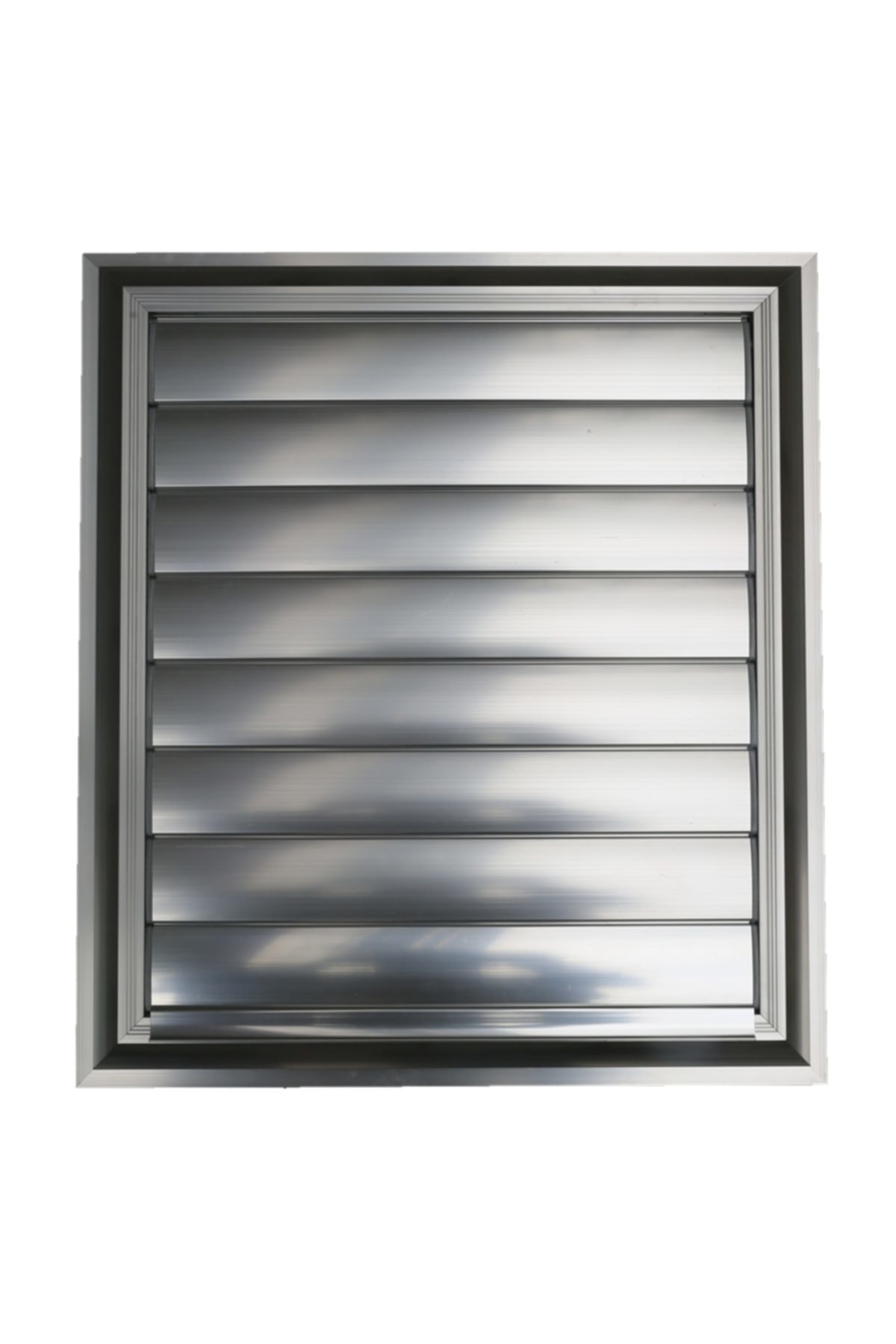 Temmenfez 50*40  Alüminyum Parlak Eloksal Menfez, Panjur - Yüzeysel Yapıştırma