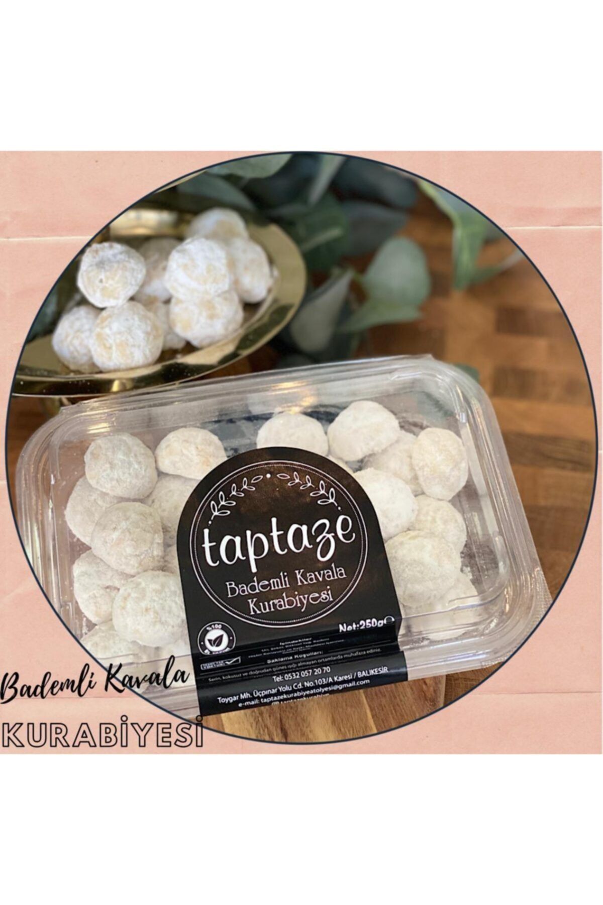 TAPTAZE KURABİYE ATOLYESİ Bademli Kavala Kurabiyesi