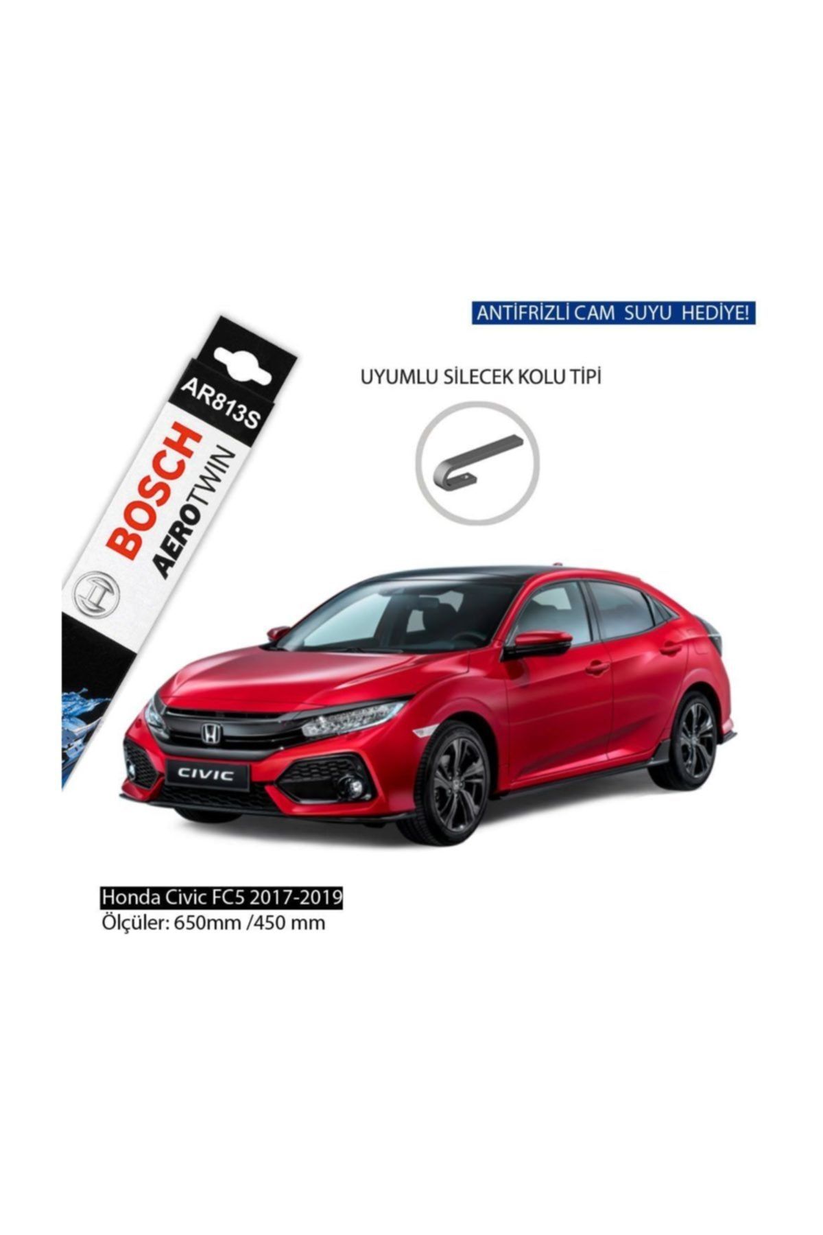bosch honda civic silecek 2017 2019 fc5 aerotwin ar813s fiyati yorumlari trendyol