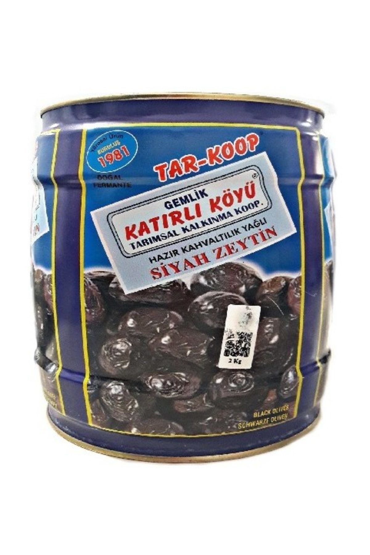 Gurmepark Katırlı Köyü Gemlik Kahvaltılık Siyah Zeytin 2 Kg