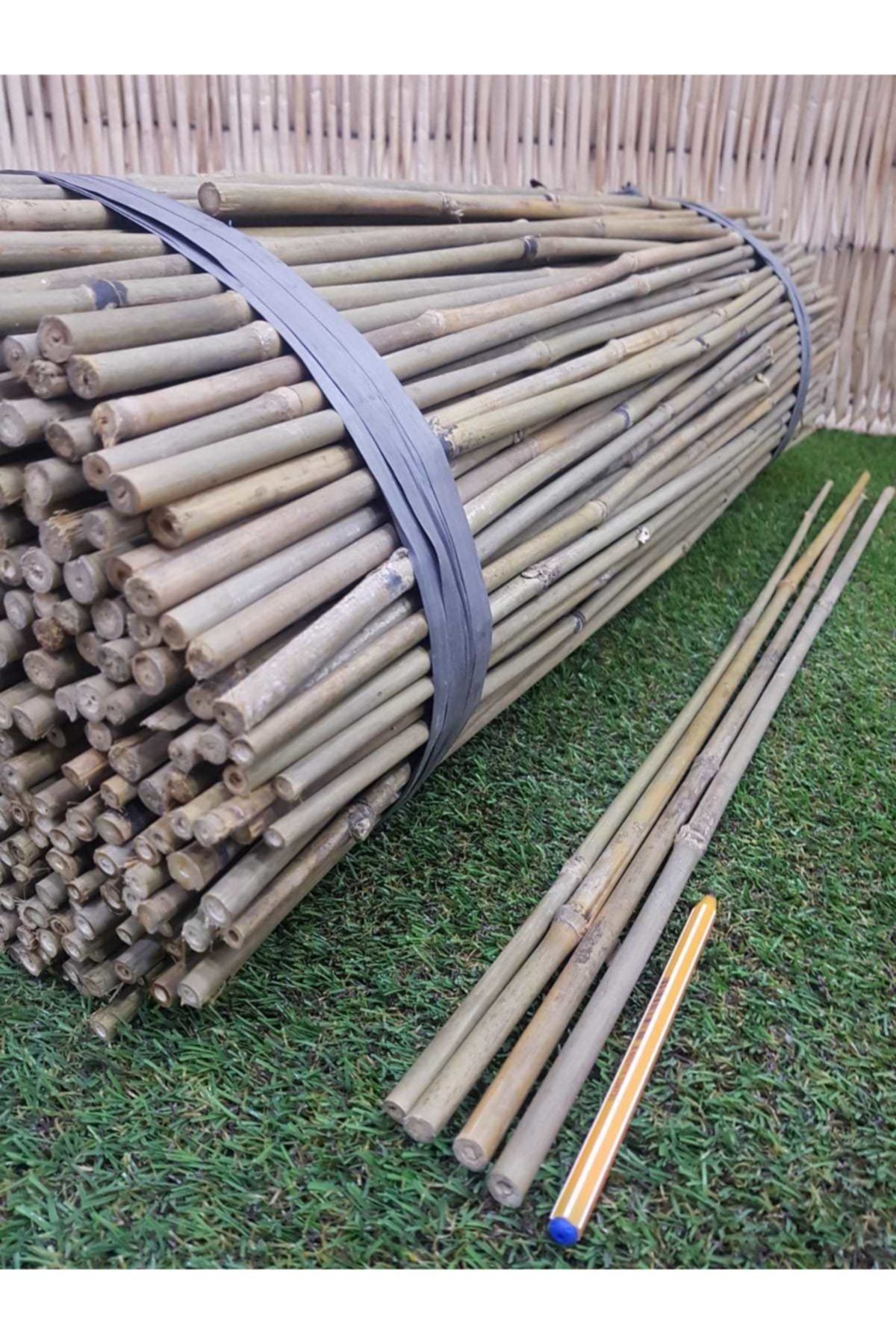Ekodoğa Bambu Çubuk 75 cm 15 Adet 8-10 mm Bambu Çubuğu Bambu Çubukları Bitki Destek Çubuğu
