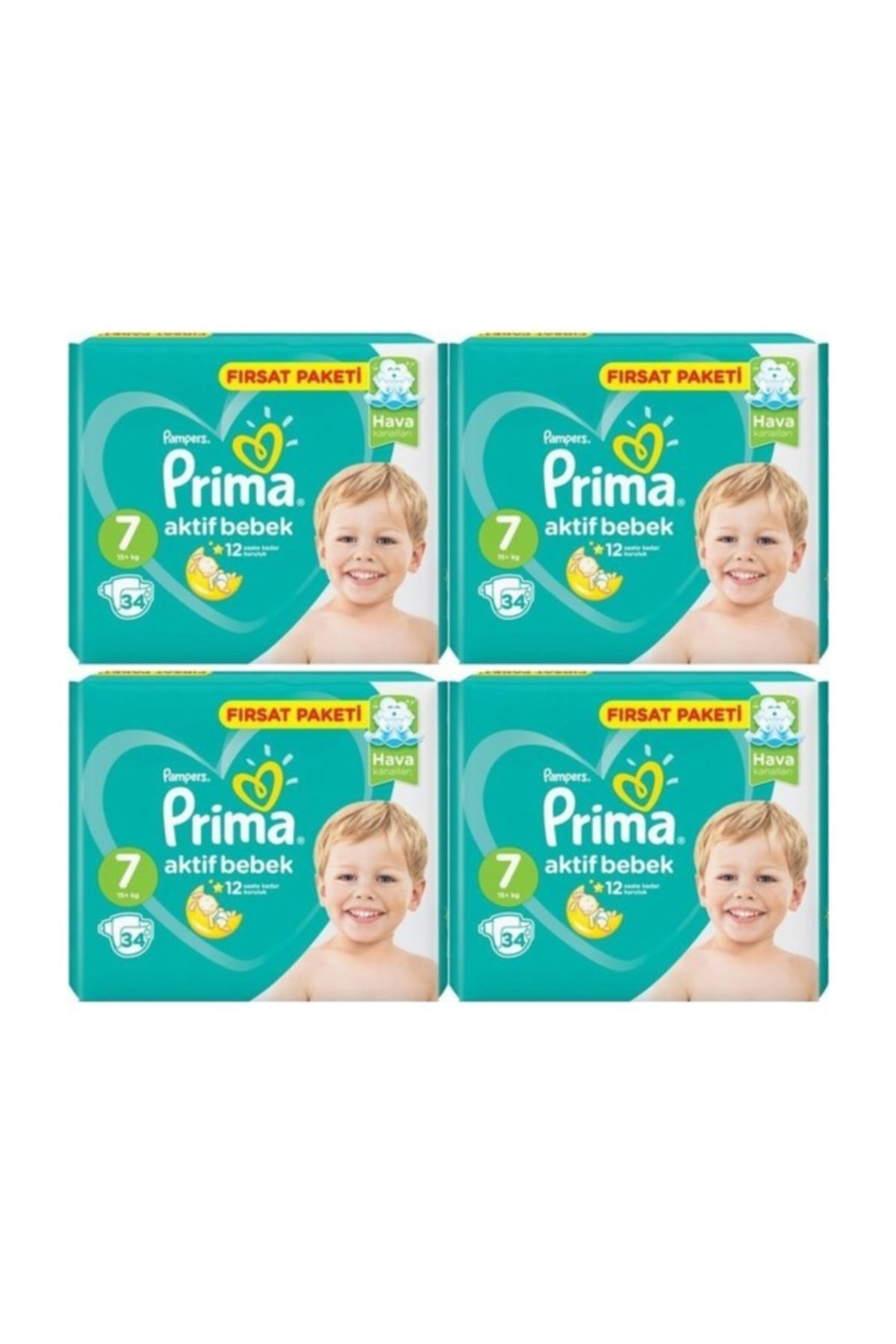 Prima Bebek Bezi Aktif Bebek 7 Beden 15+kg 136adet