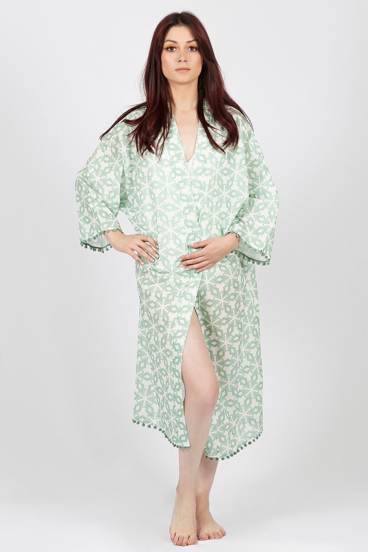 MiMi Store Plaj Elbisesi Kimono Bwkıge
