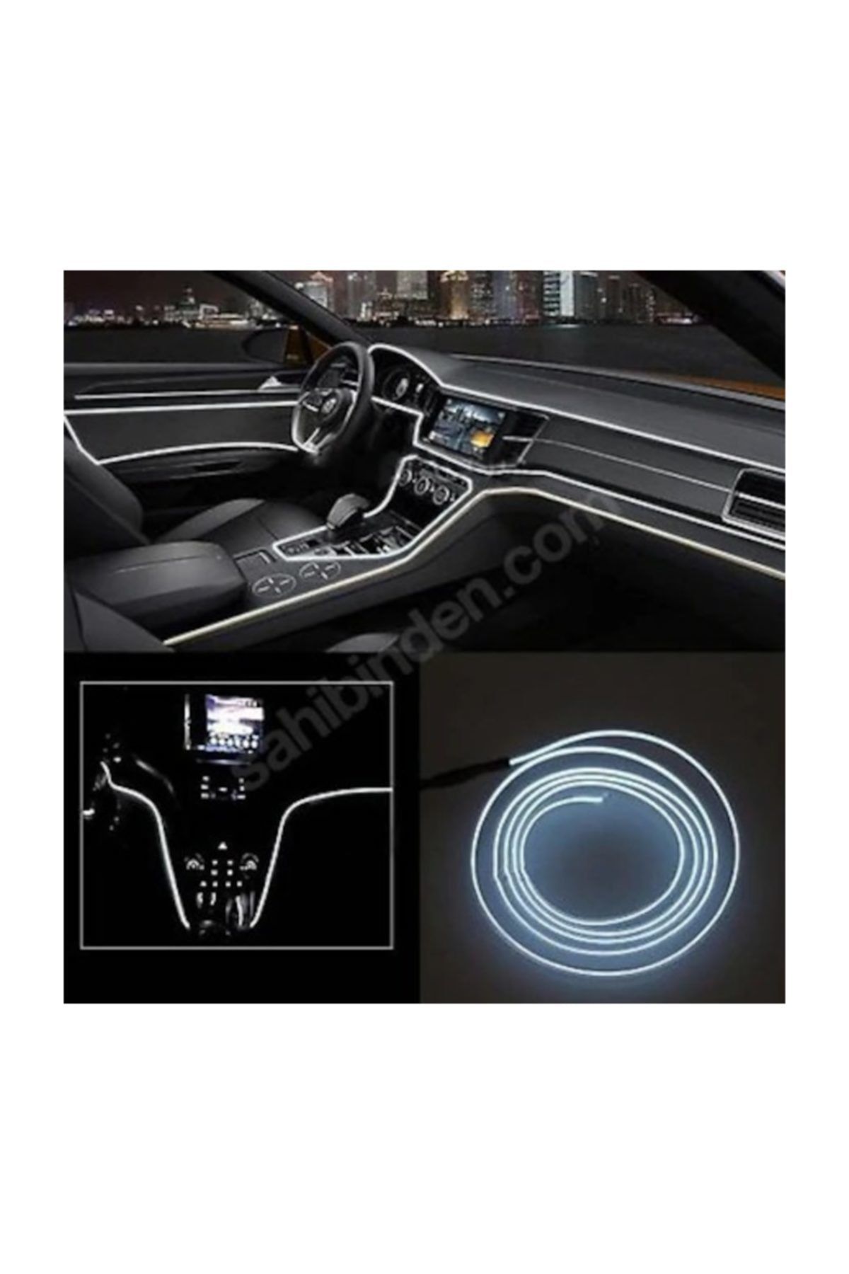 Carub Araç Içi Aydınlatma Ip Neon Led Beyaz
