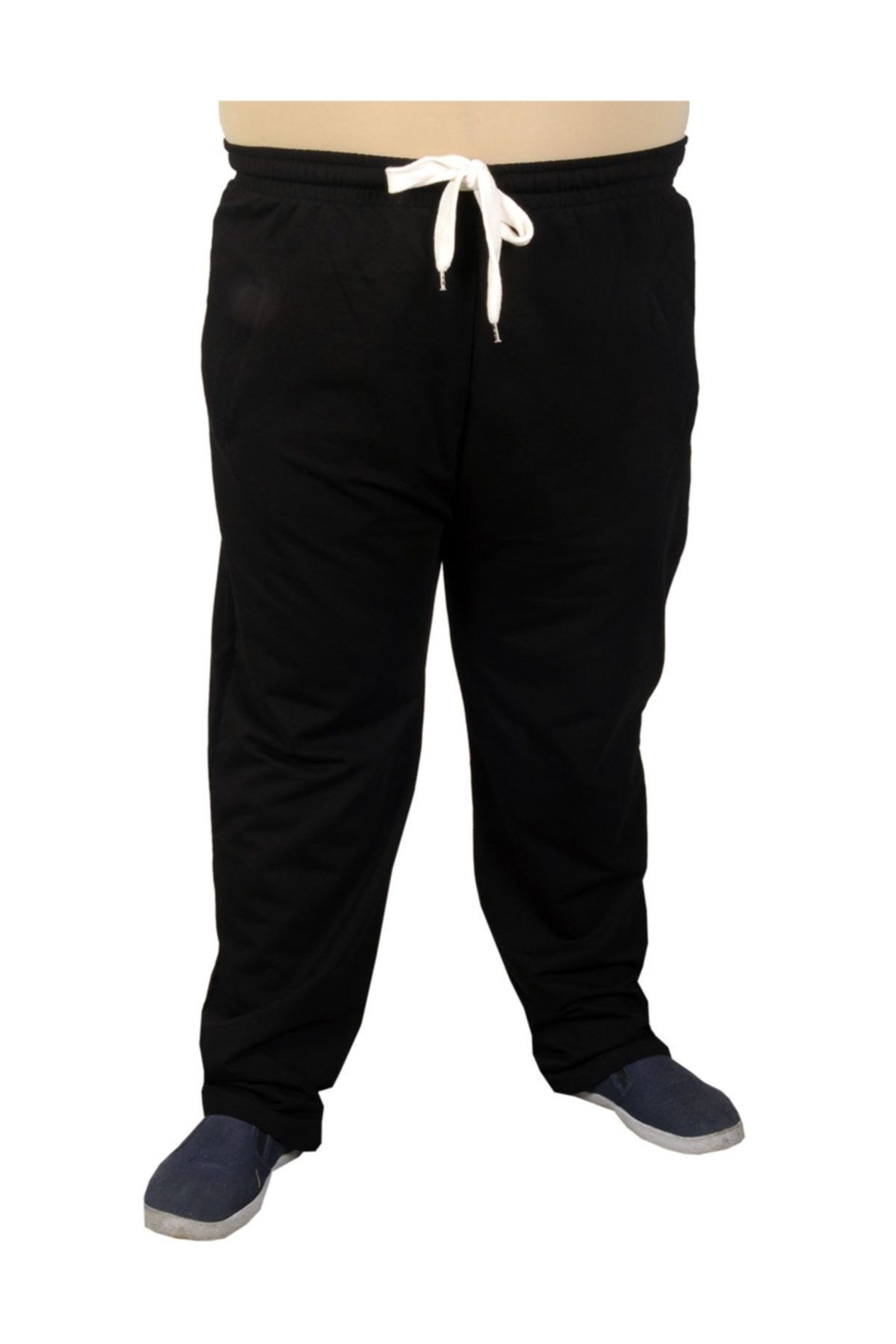ModeXL Büyük Beden Erkek Eşofman Altı Classic 2 Ip 11100 Siyah