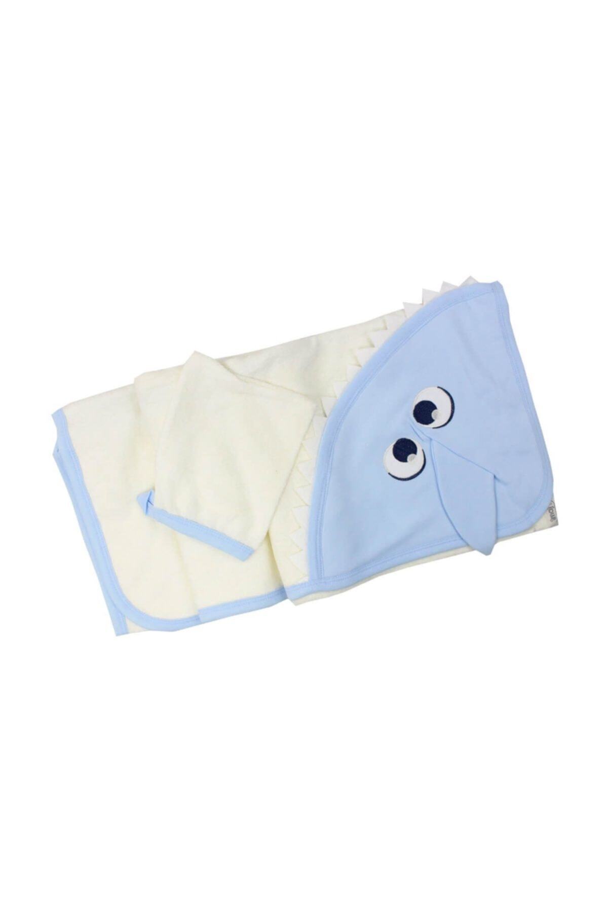 Imaj time Imaj Time 9-003 Unisex Bebek Köpek Balığı Nakışlı Banyo Havlusu