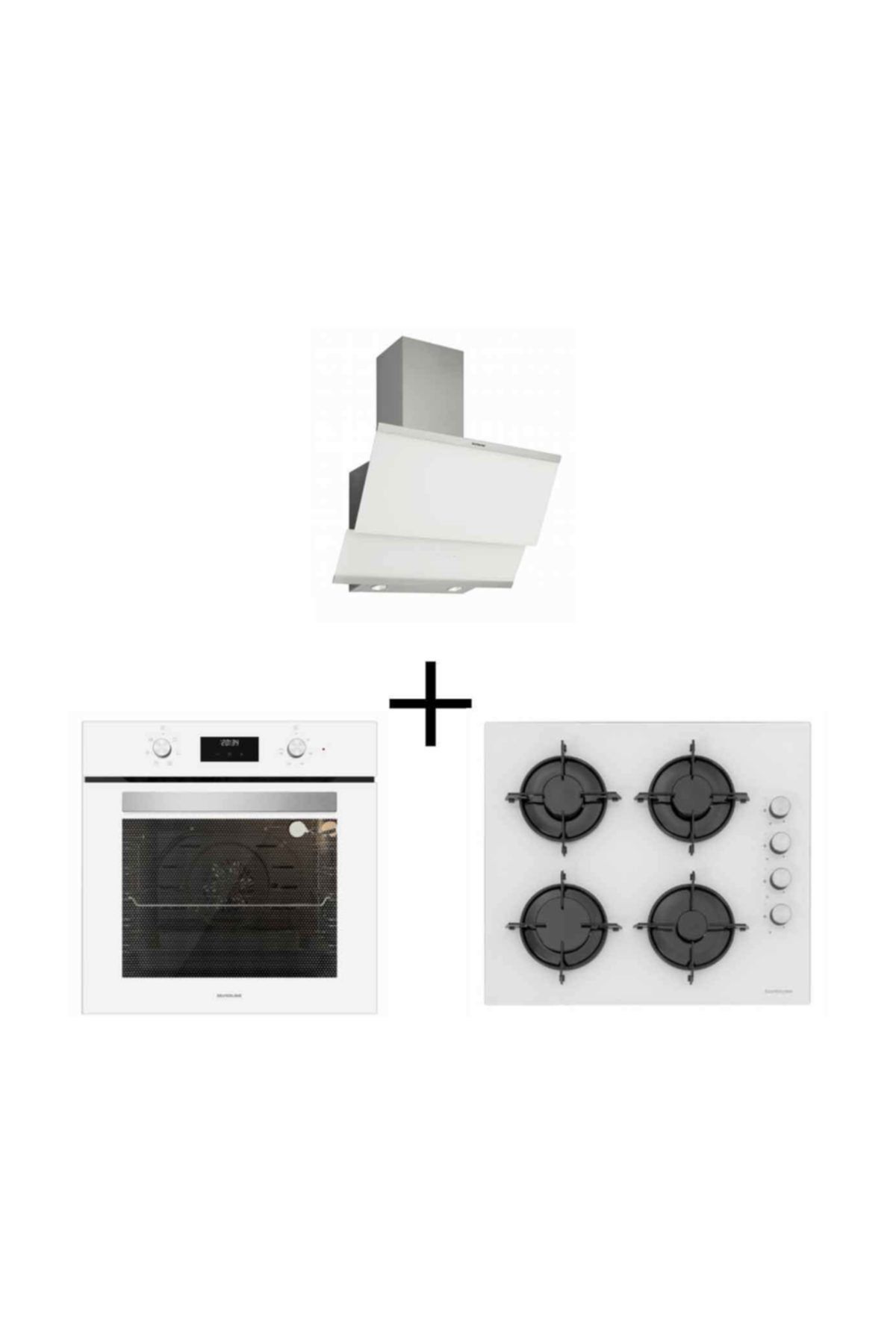 Silverline Classy Beyaz Ankastre Set  +cs5349w01+bo6502w01