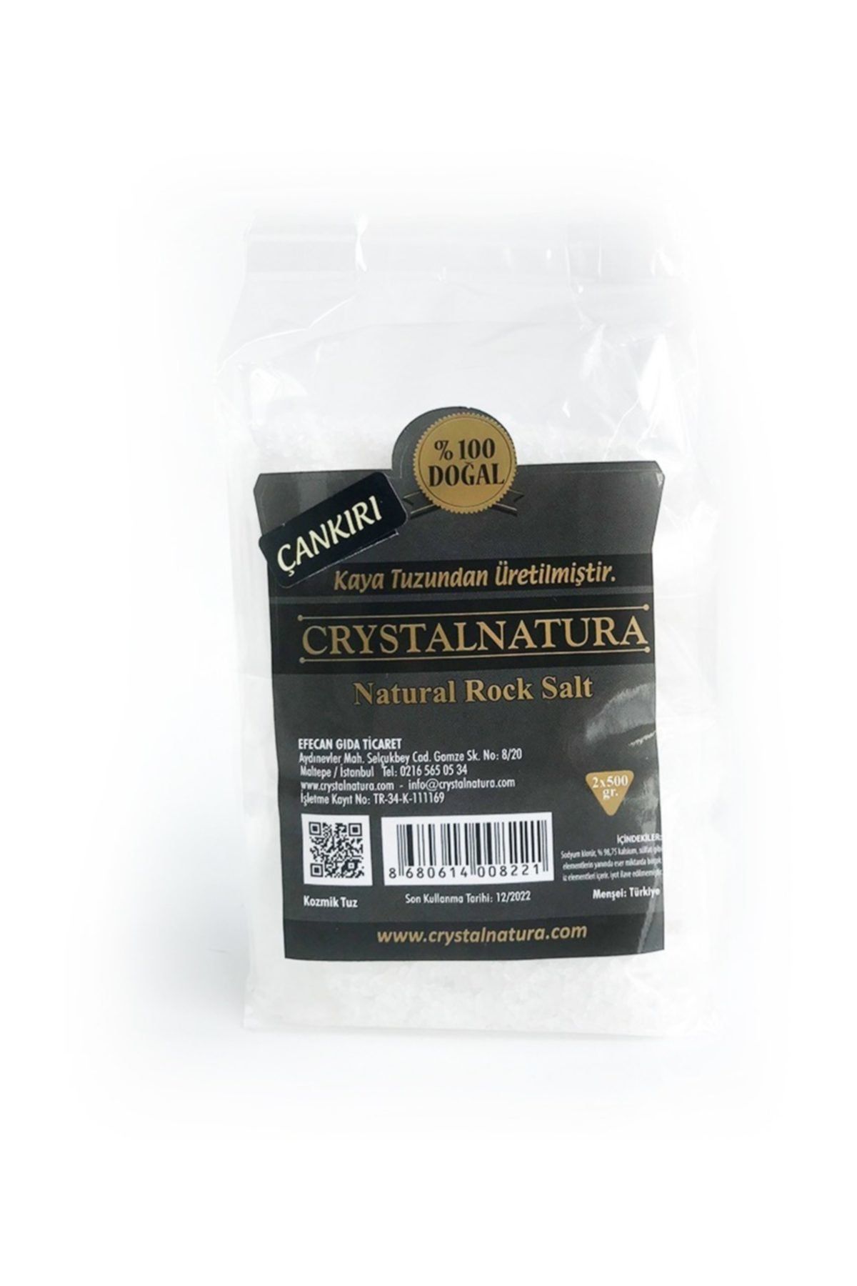 CRYSTALNATURA Doğal Çankırı Kaya Tuzu Granül 1 Kg