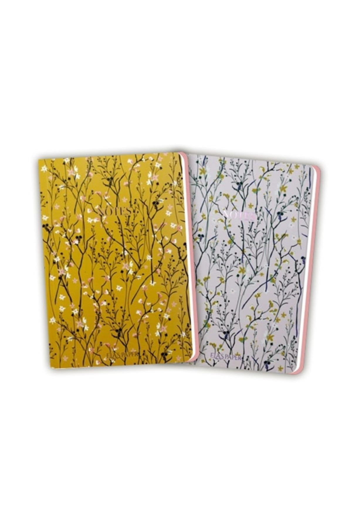 ELAS PAPER Floral Çizgili Twins Defter - NULL