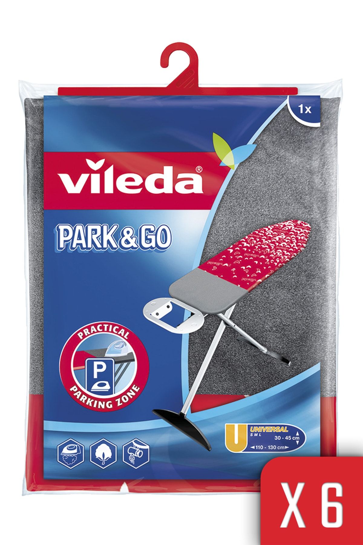 Vileda Park&Go Ütü Masası Kılıfı 6'Lı Paket
