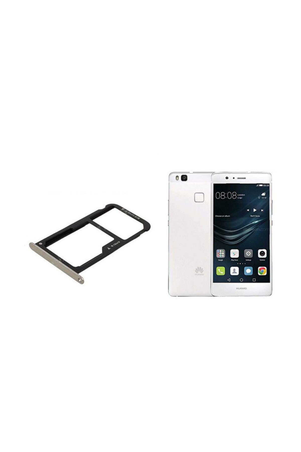 EgeTech Huawei P9 Lite Sim Ve Hafıza Kart Kapak Aparatı Metal Çekmece - Gümüş