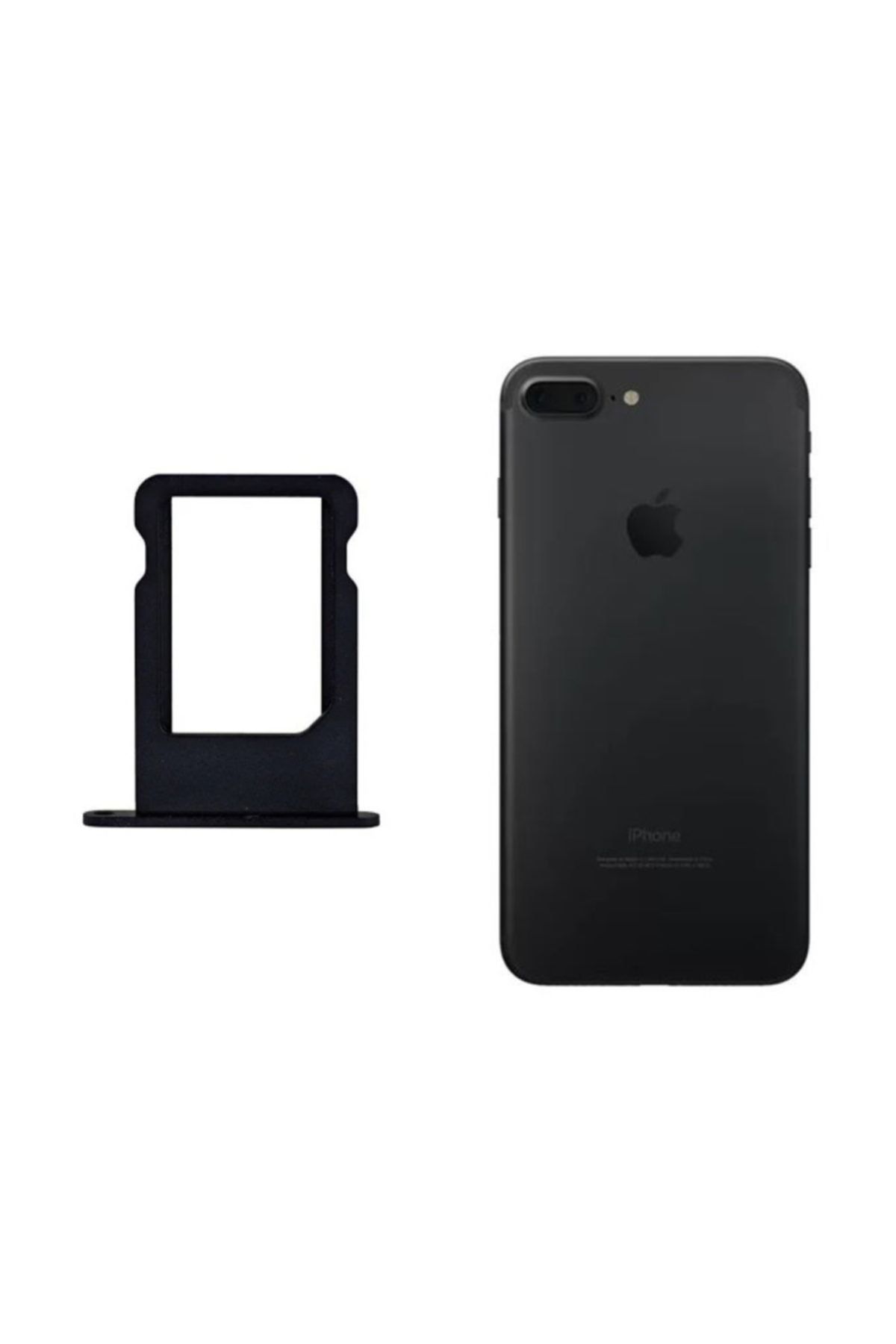 EgeTech E&t-trade Apple Iphone 7 Plus Sim Kart Kapak Aparatı Metal Çekmece - Siyah