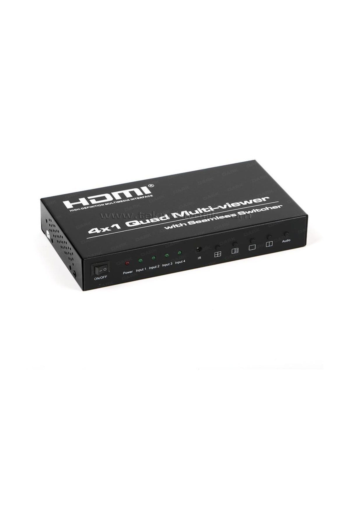 Dark 4 GİRİŞ-1 ÇIKIŞ UZAKTAN KUMANDALI FULL HD 1080P HDMI SWITCH (ÇOKLAYICI)