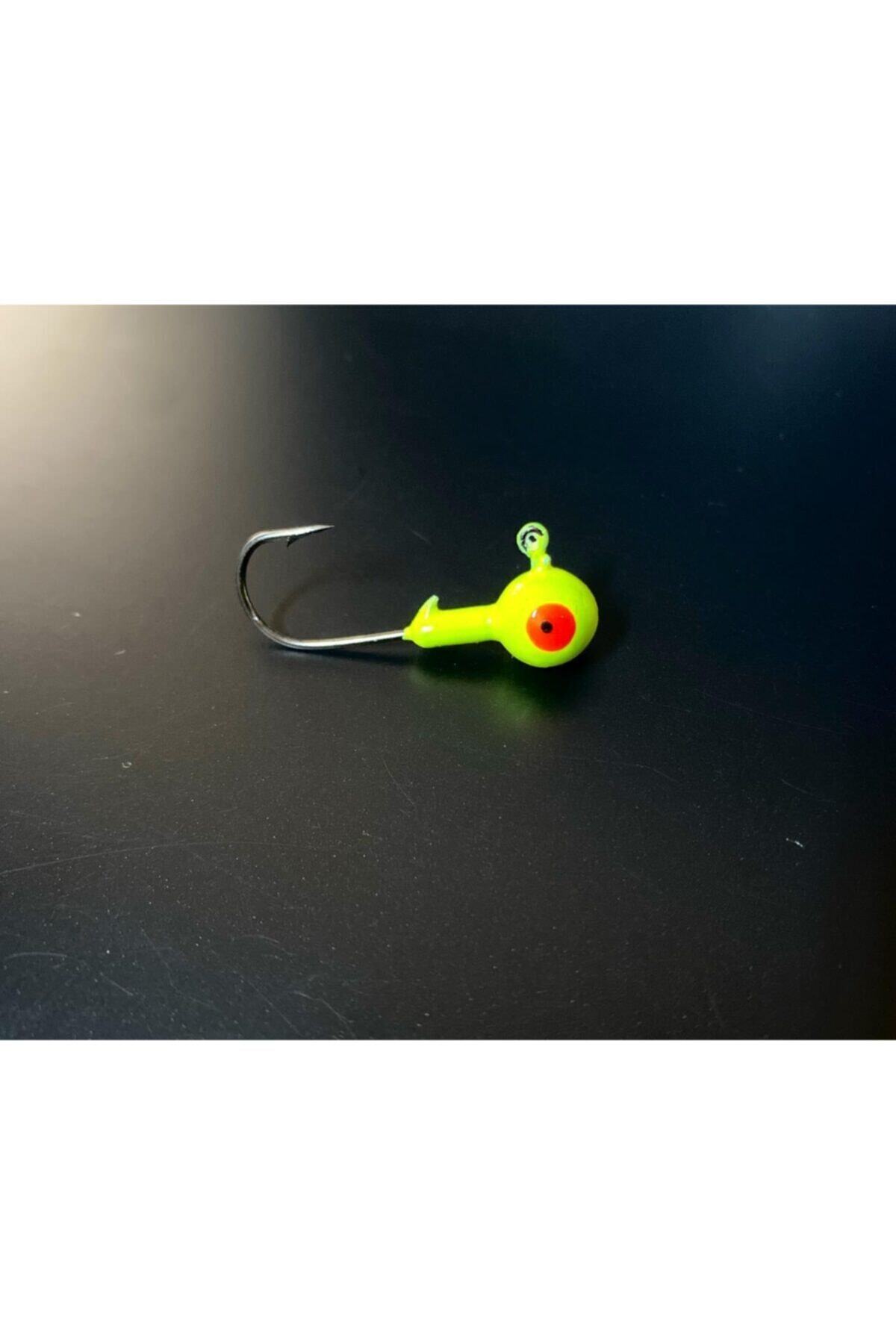 CAPTAIN Mutant Zoka Kurşun Iğneli Jig Head Kurşunlu Sarı Göz 8 Gr