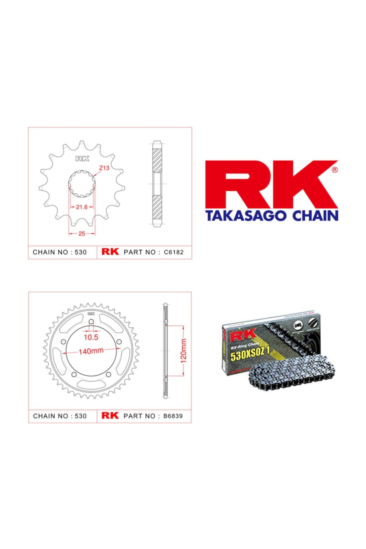 RK Suzuki Gsx-r 1000  X-ring Zincir Dişli Set 530 Xso 17/43t(2007-2008)