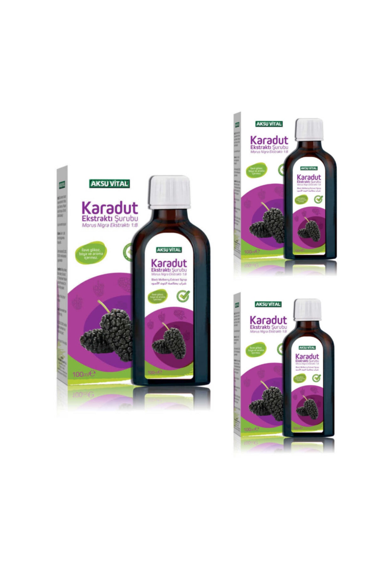 Shiffa Home Karadut Ekstraktı Şurubu 100 Ml X 3 Adet