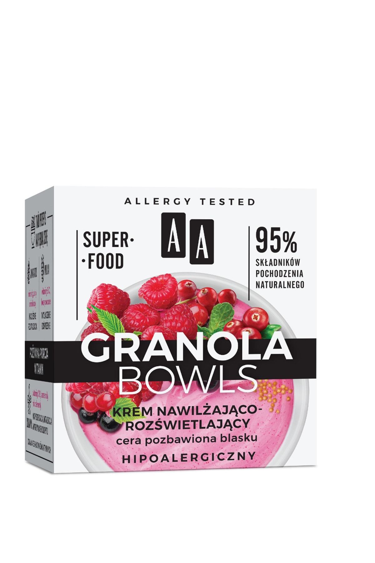 AA Cosmetics Aa Granola Bowls Ahududu Ve Yaban Mersinli Aydınlatıcı & Nemlendirici Krem 50ml