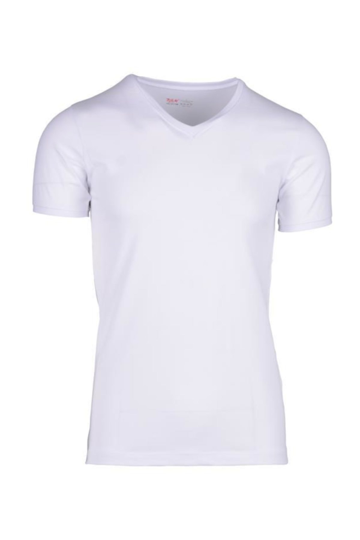 BSM Erkek 2 Li Paket Strech V Yaka Beyaz Badi Fanila 41103