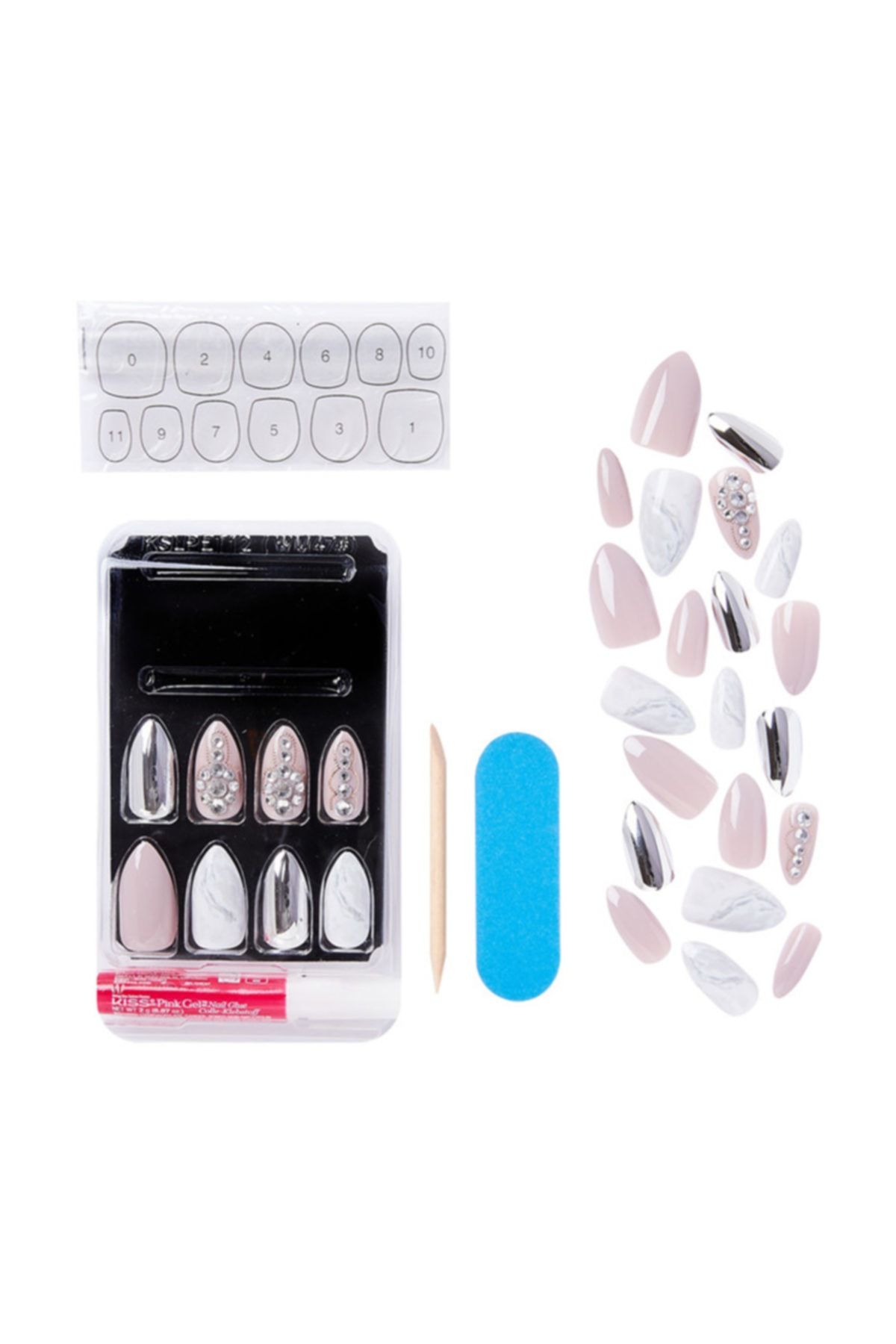 Kiss Kmn01c Yapıştırıcılı Takma Tırnak