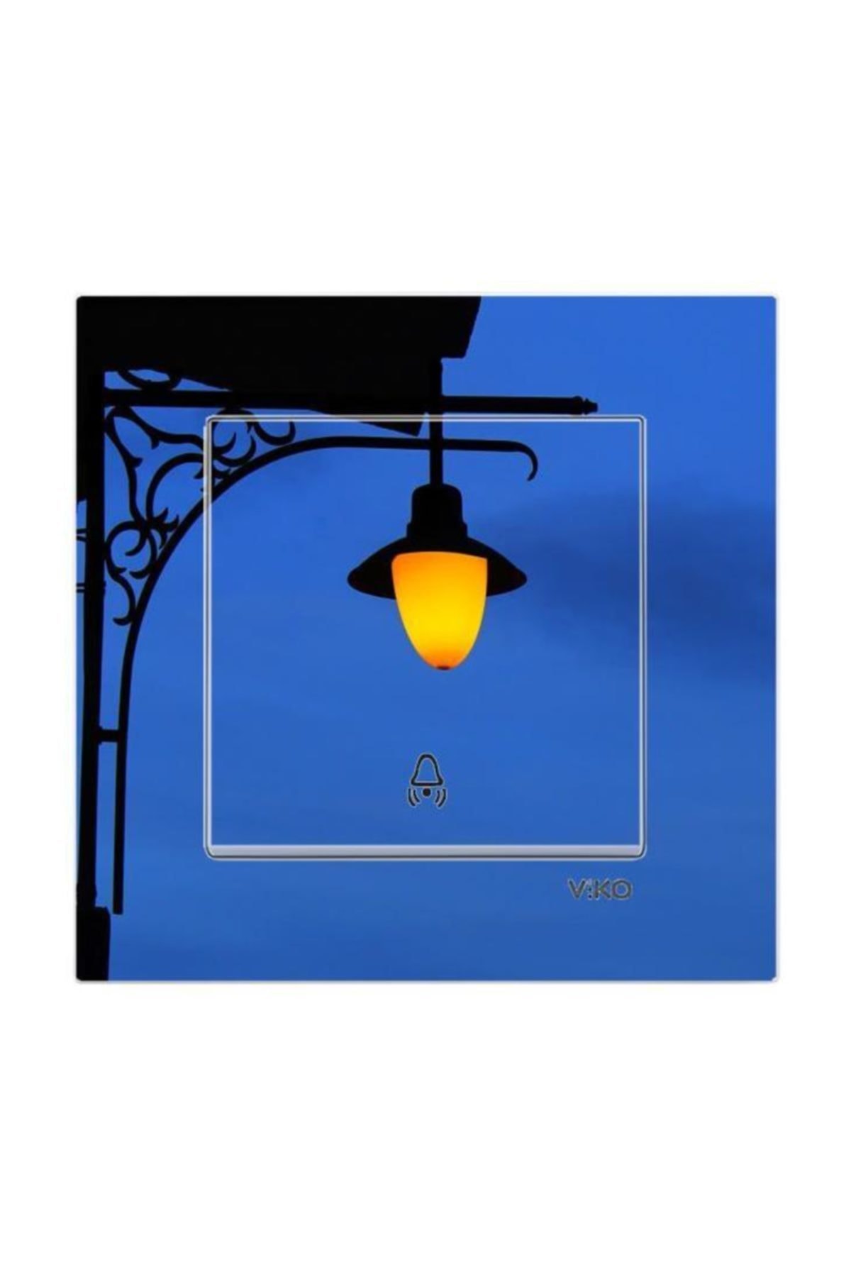 VİKO Dekoratif Uv Baskılı  Kapı Zili Otomat Sokak Lambası Temalı