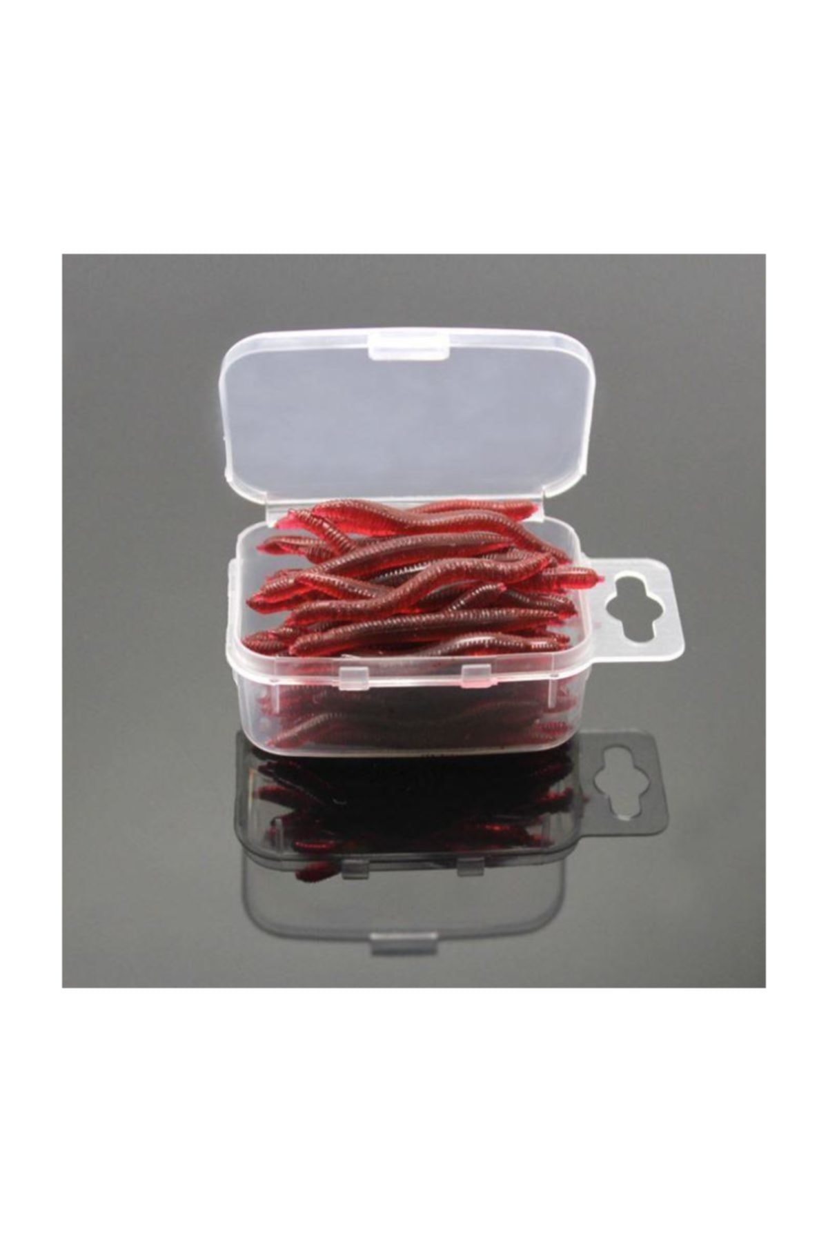 Profisher Profısher 50 Li Set Silika Jel Solucan Sahte Kutulu Yem Yaklaşık 4 cm.0.2 gr.