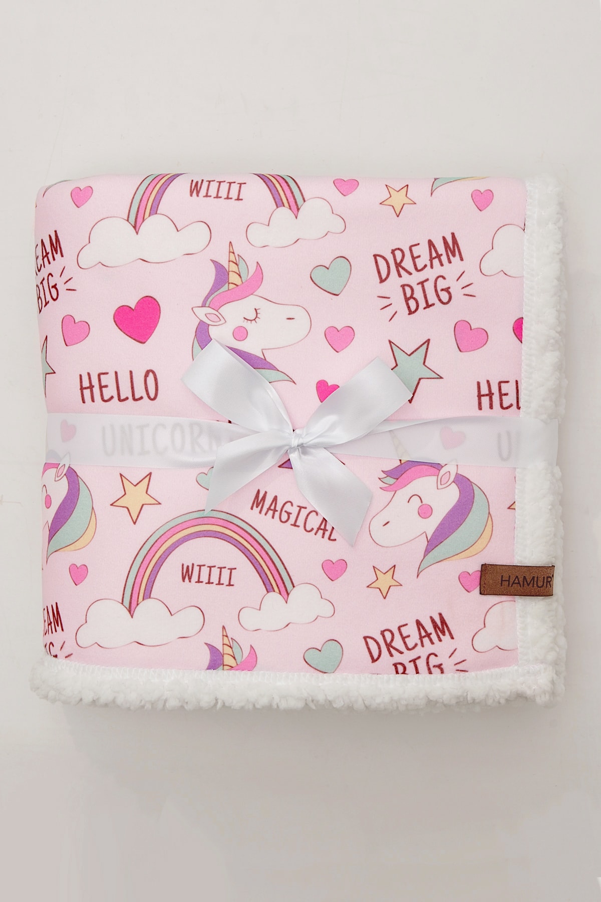 HAMUR Fluffy Bebek Battaniyesi 80x100 Cm Unicorn