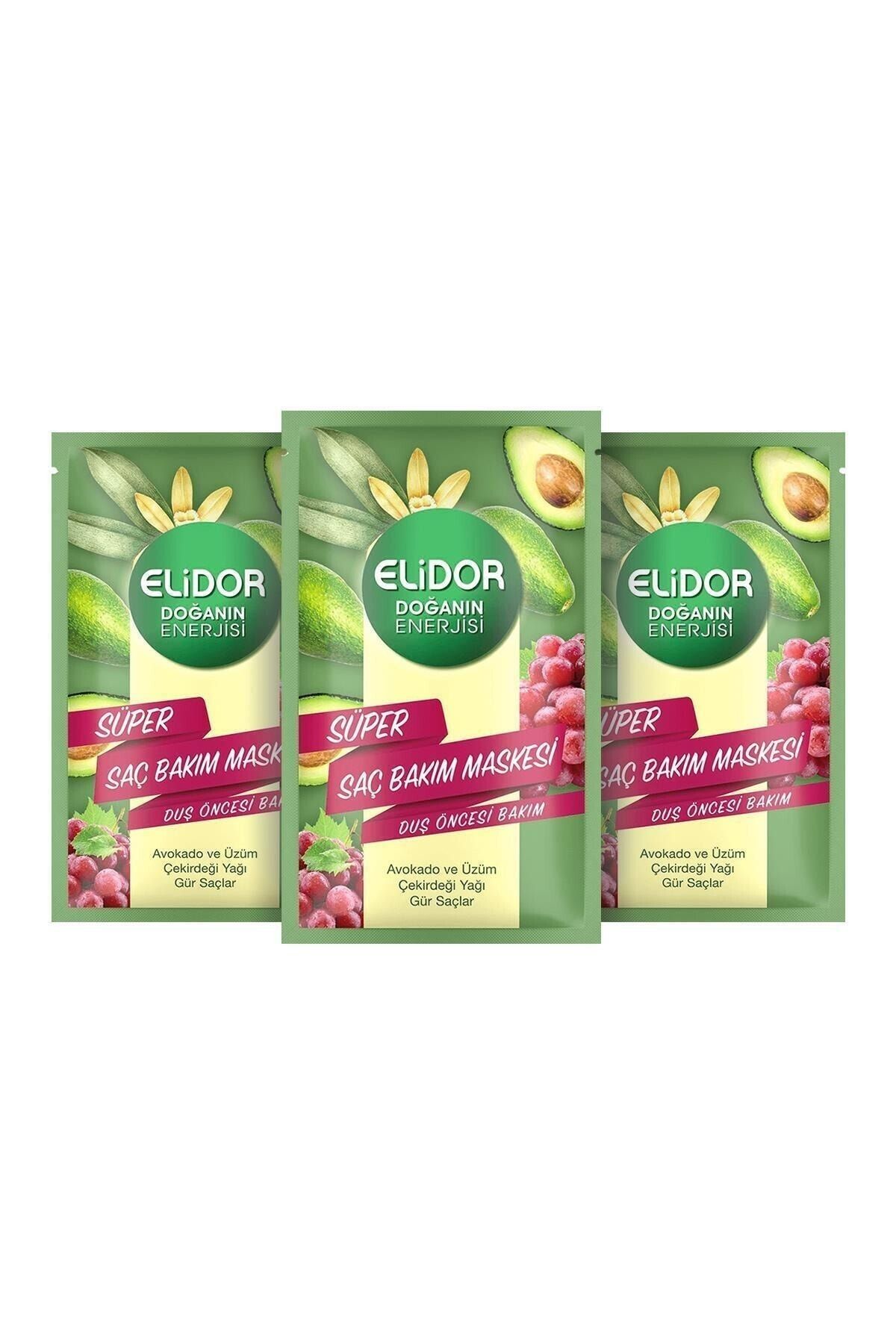 Elidor Saç Bakım Maskesi 3 Adet 30 ml Avokado Özlü