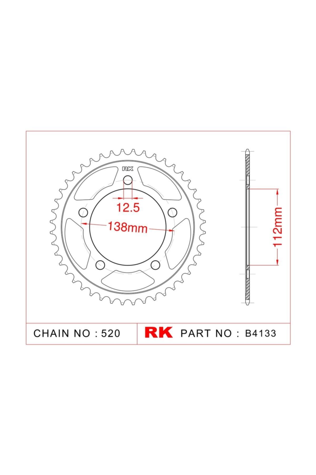 RK Honda Cbr 500 Ra Abs  Çelik Aa Dişli B4133-41 (2013-2019)