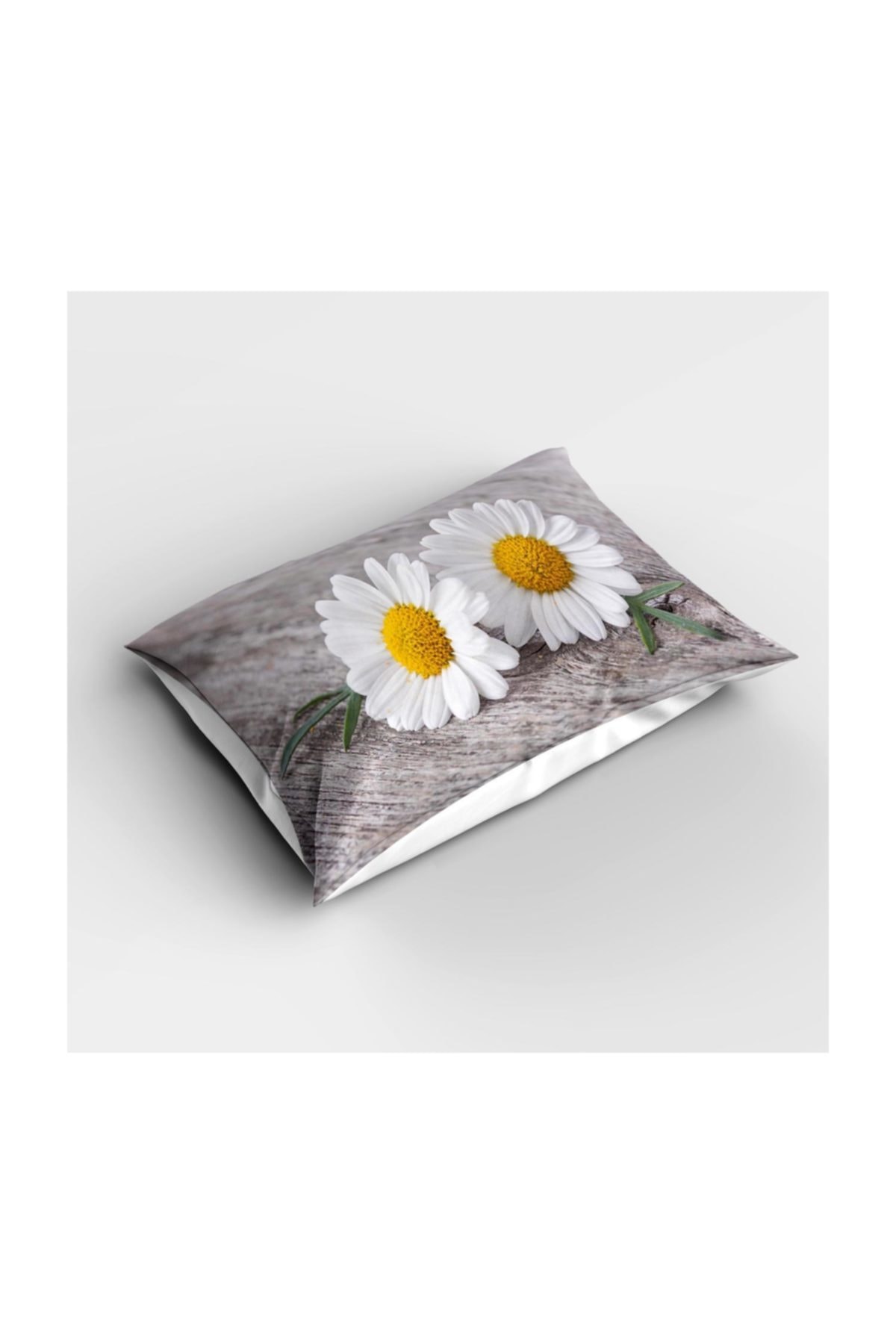 Else Halı Else Sarı Papatyalı 3d Desenli Yatak Odası Yastık Kılıfı 50x70cm