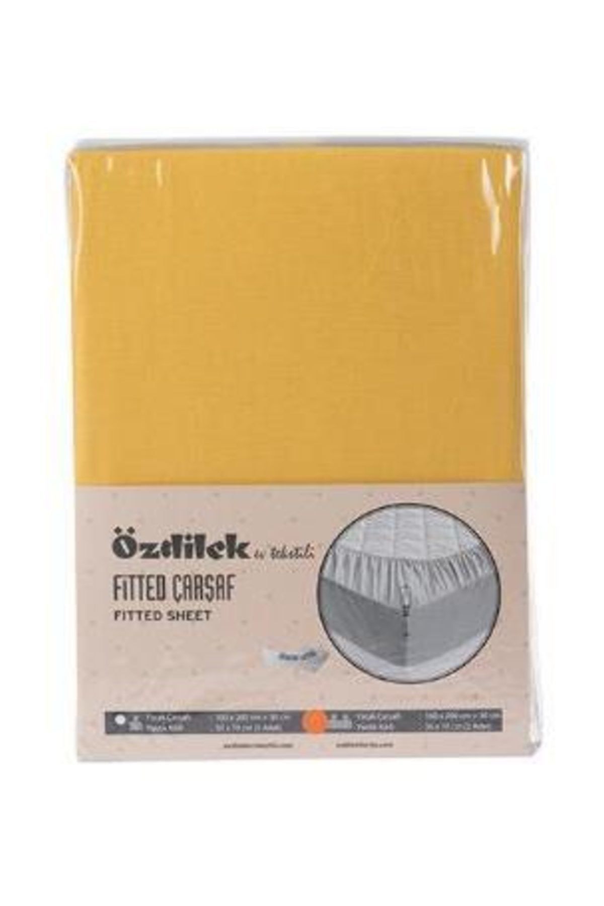 Özdilek Çarşaf Fitted Sarı Colormıx 160x200