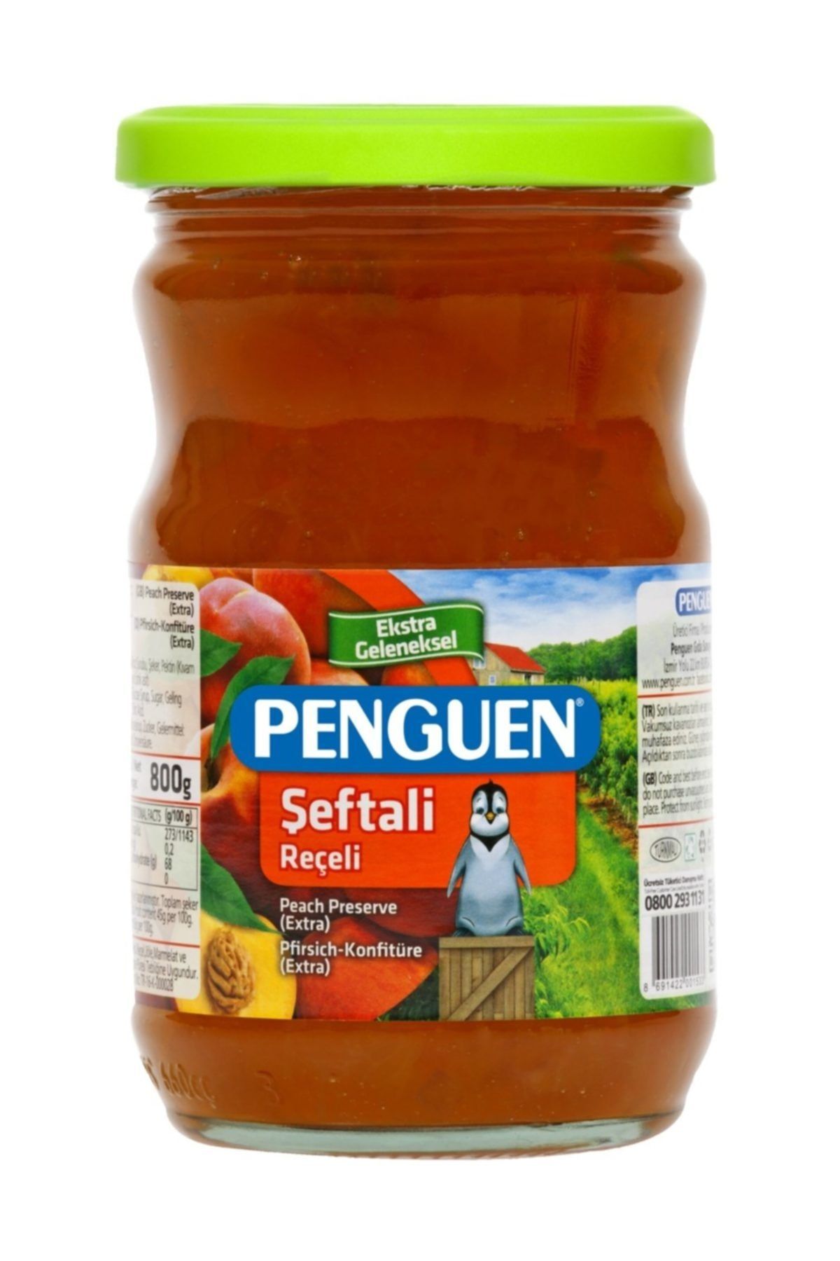 Penguen Şeftali Reçeli Ekstra Geleneksel 800 G