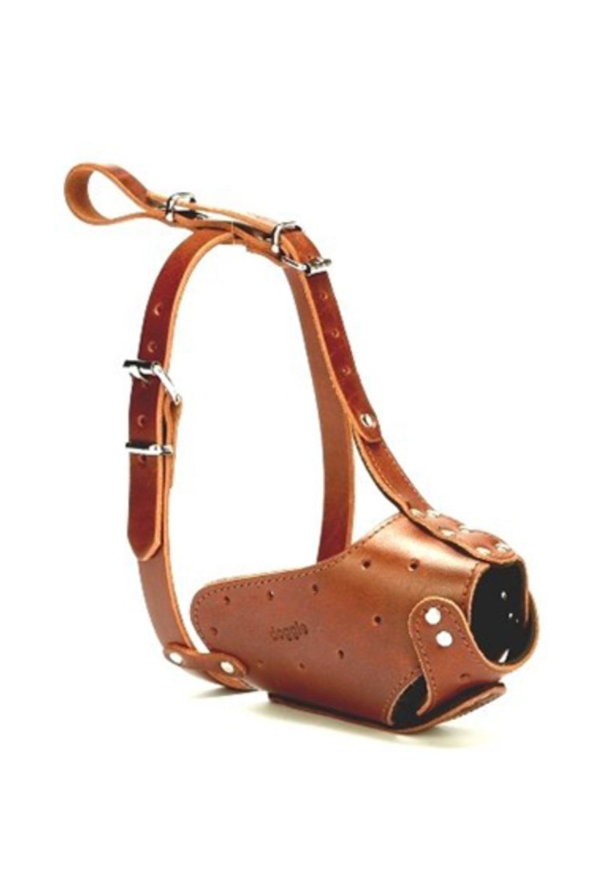 Doggie Uzun Burun Koruma Deri Ağızlık 2x65-65 cm Brown