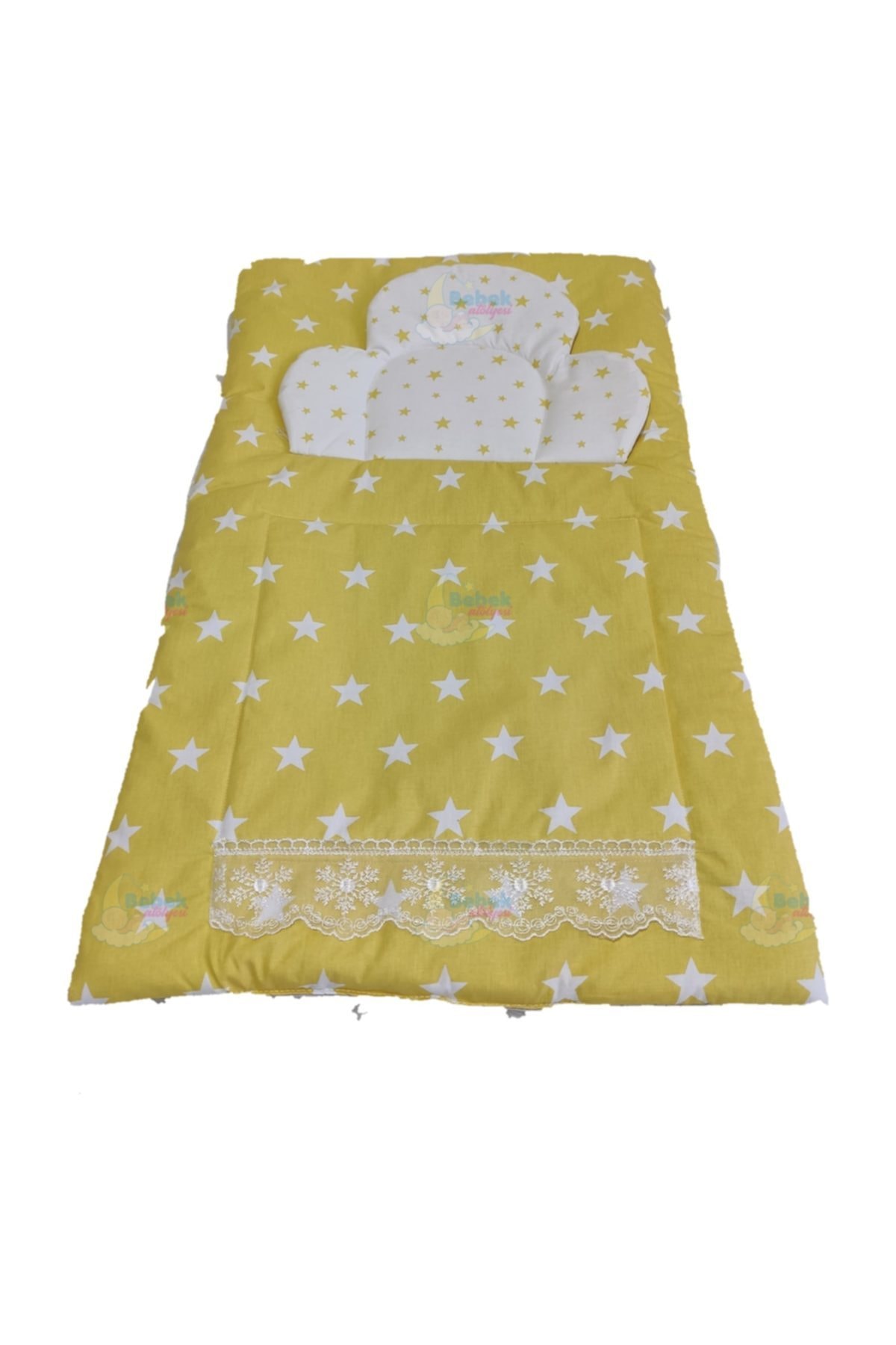 Bebek Atölyesi Bebekatölyesi Altaçma Minderi Sarı Yıldız Desenli Kombin