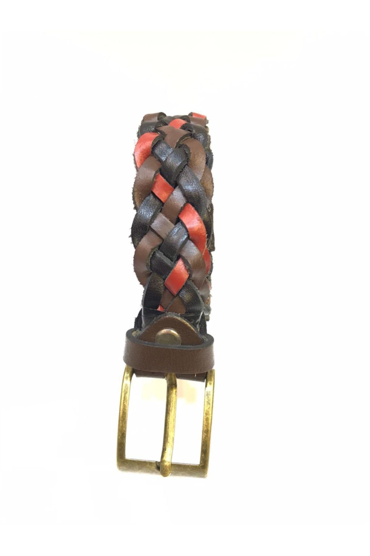 Ertay Deri Hakiki Deri Örgü Kemer