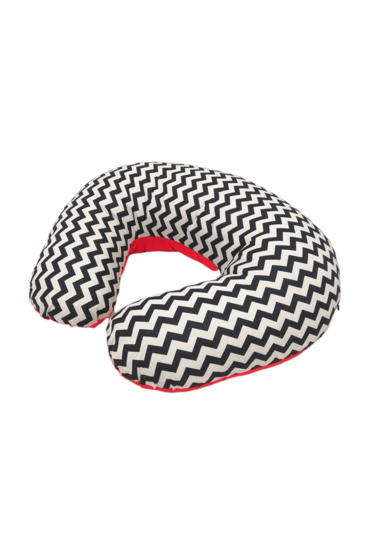 Bebek Atölyesi Bebekatölyesi Kırmızı Ve Zigzag Desenli Emzirme Yastığı