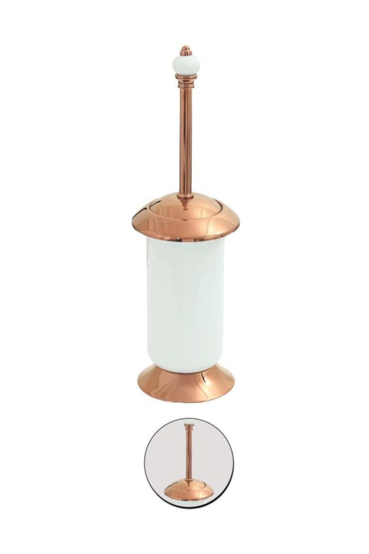 Maya Fantasia Pvd Rose Klozet Fırçası Porselen %100 Pirinç