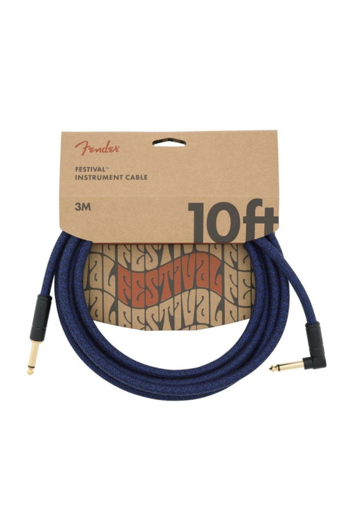 FENDER 10' Angled Festival Pure Hemp Enstrüman Kablosu