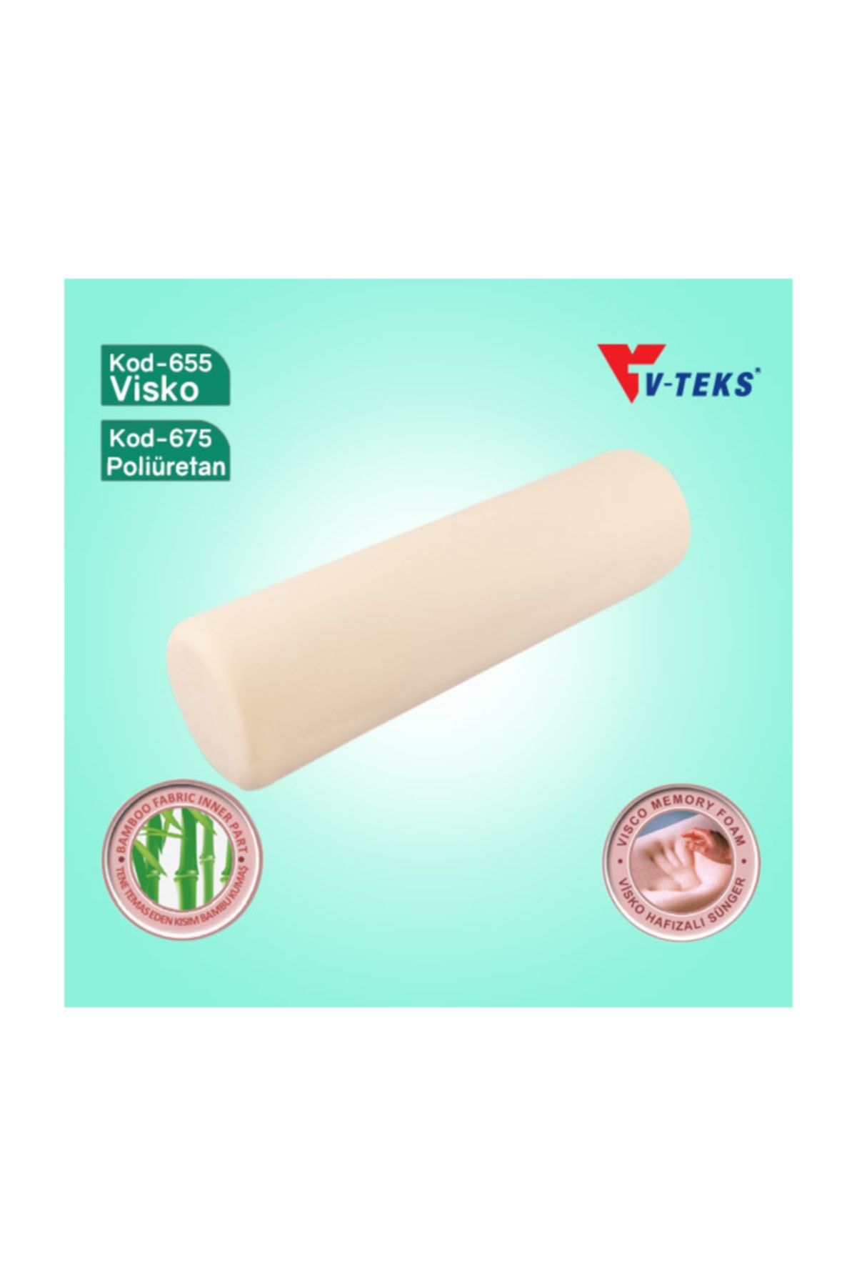 Variteks Visko Ortopedik Boyun Yastığı Tam Silindir Desteği  655