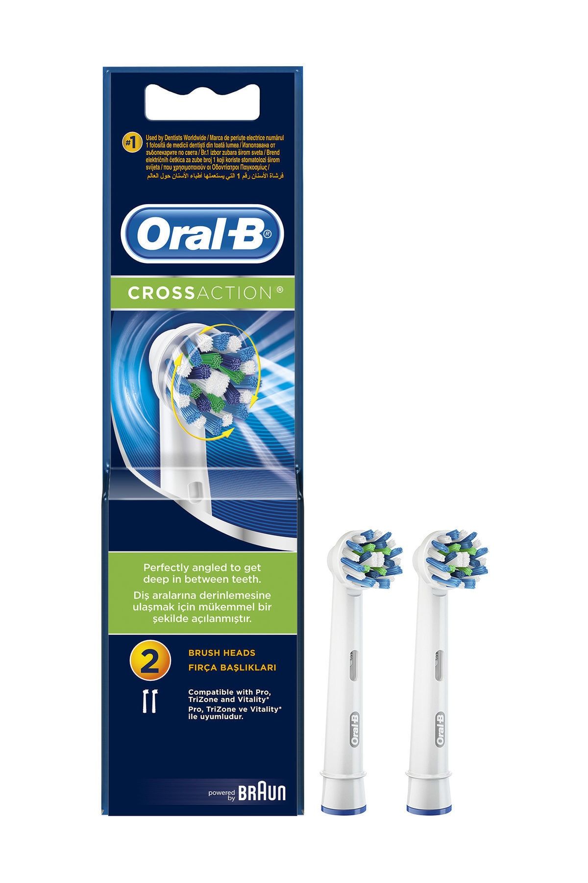 OralB Oral-b Şarjlı Diş Fırçası Yedeği Cross Action 2'Lı