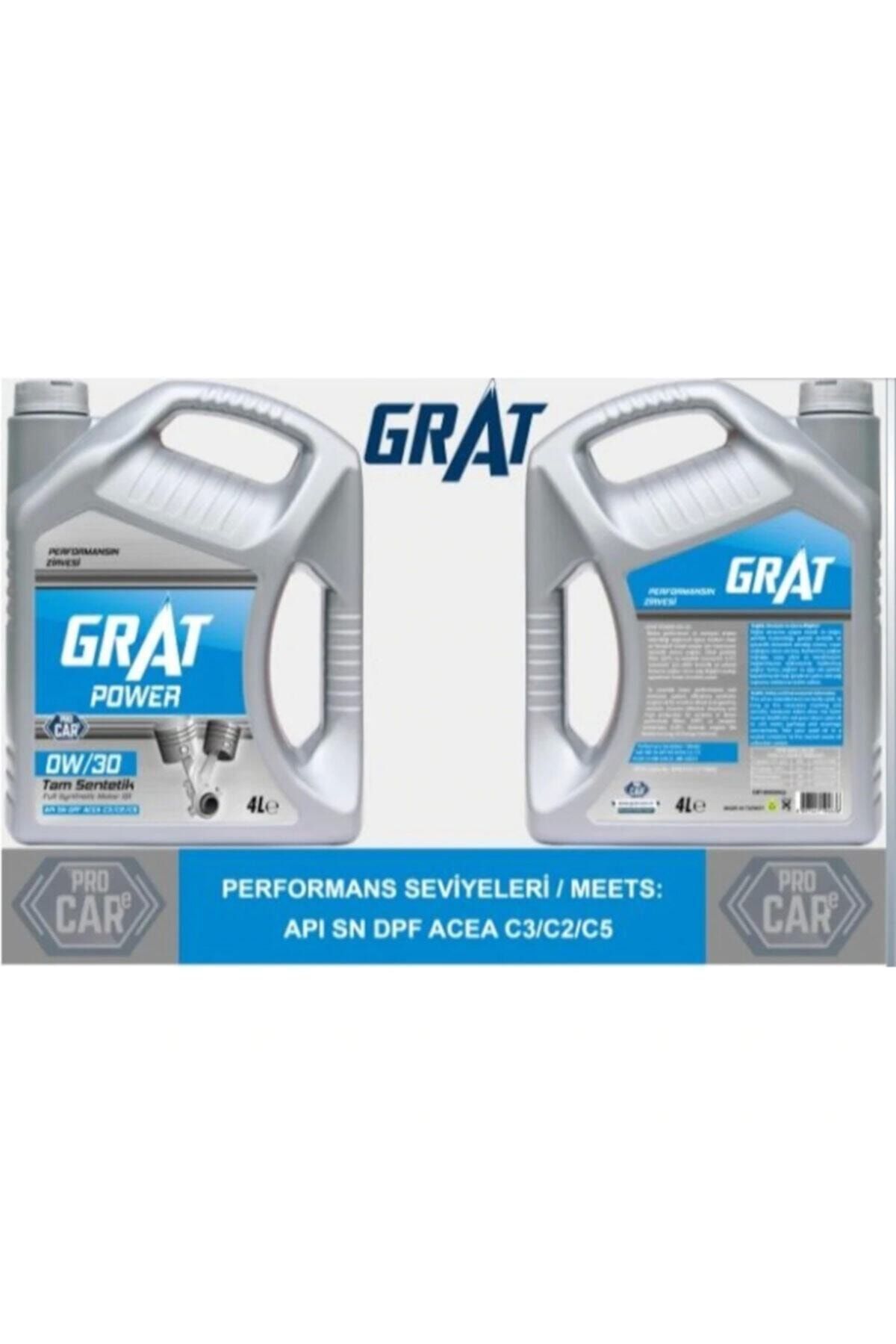 GRAT Power 0w30 Tam Sentetik Partikullu Motor Yağı 4lt Apı Sn Dpf Acea C3/c2/c5